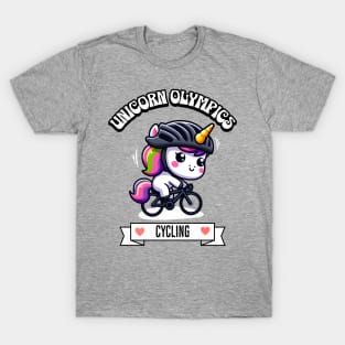 Cycling Unicorn Olympics 🦄 - Pedal Power! T-Shirt